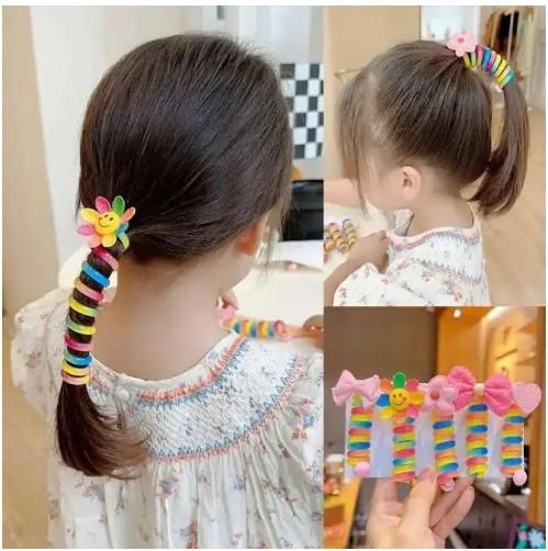 Girl Curly Bands Ponytail Holder (10pcs)
