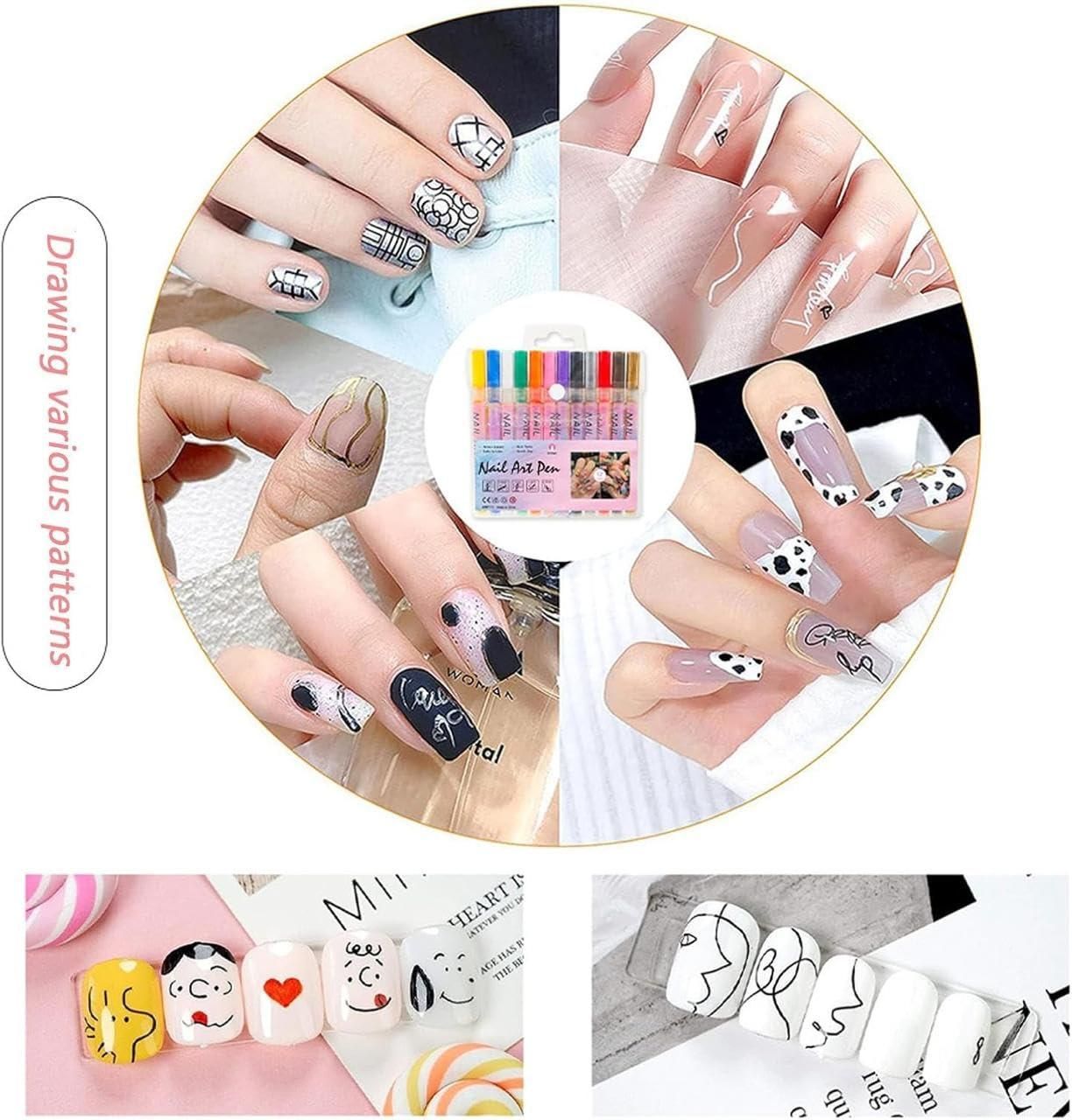 Nail Art Pens (12 Colors Set)