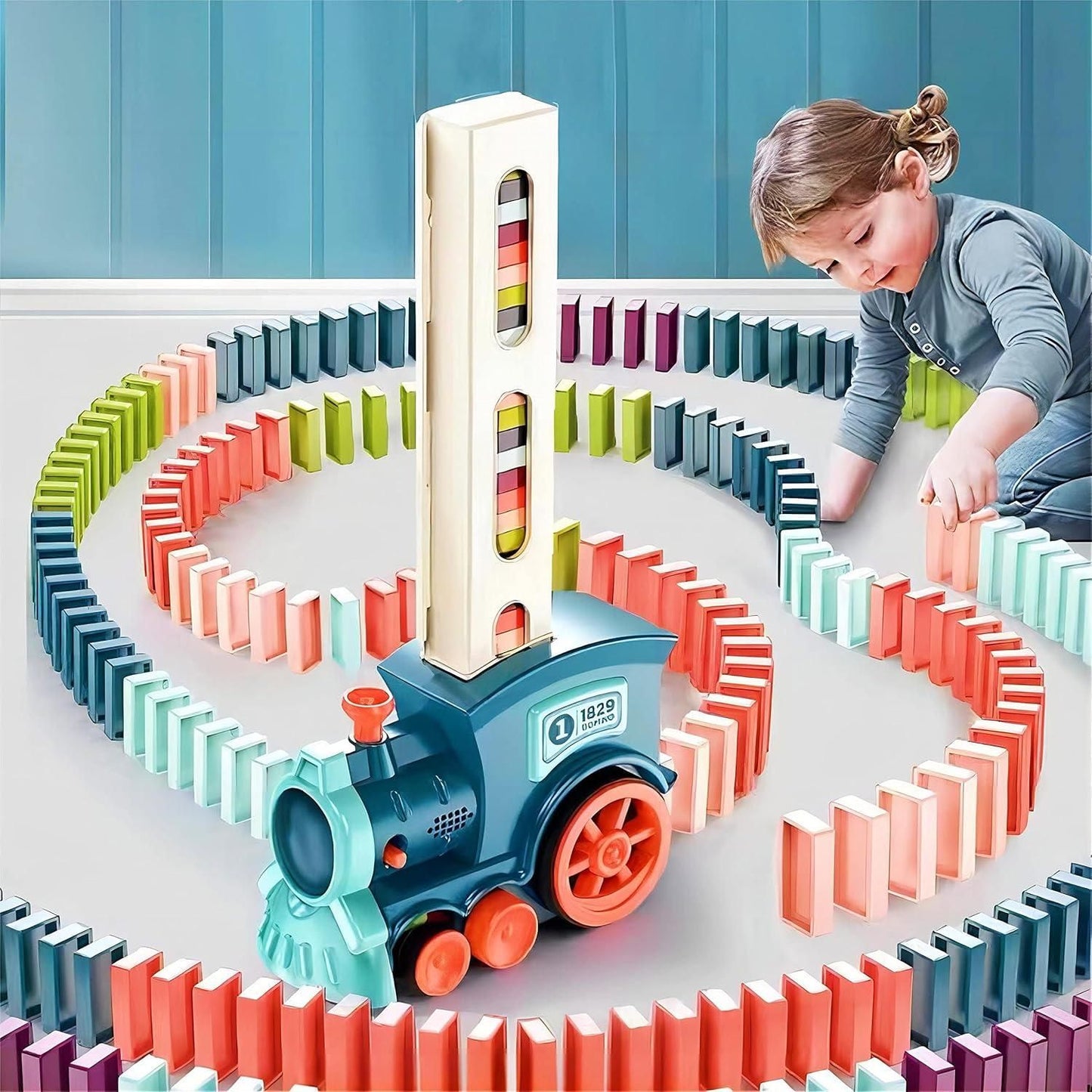 Train Domino Toy Set