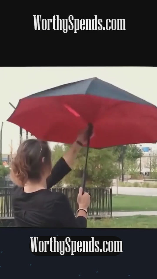 Reverse-folding Umbrella