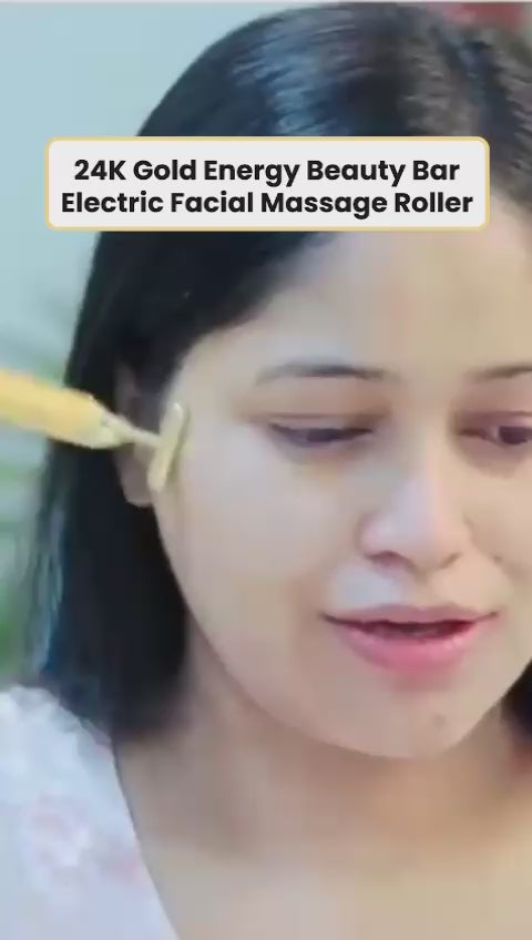 24K Gold Electric Facial Massage Roller